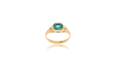 Anello con smeraldo e diamanti - Asta Preziosi