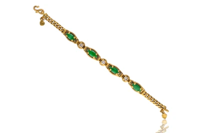 Bracciale con giadeiti e pietre - Asta Preziosi
