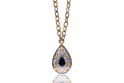 Collana con diamanti e zaffiro - Asta Preziosi