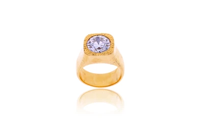 Anello con diamante sintetico - Asta Preziosi