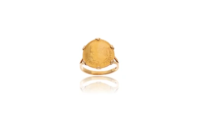 Anello con moneta - Asta Preziosi
