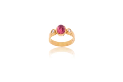 Anello con tormalina e diamanti - Asta Preziosi