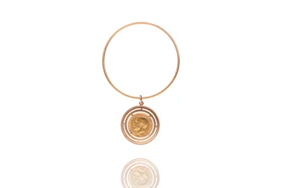 Bracciale con moneta montata a ciondolo in oro - Asta Preziosi