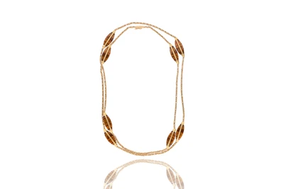 Collana con inserti in occhio di tigre - Asta Preziosi