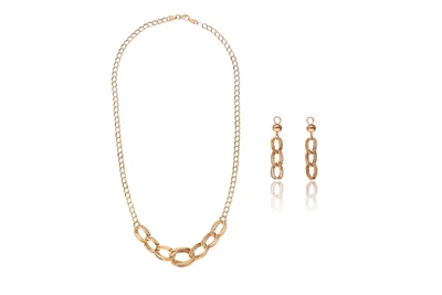 Collana e paio di orecchini in oro - Asta Preziosi