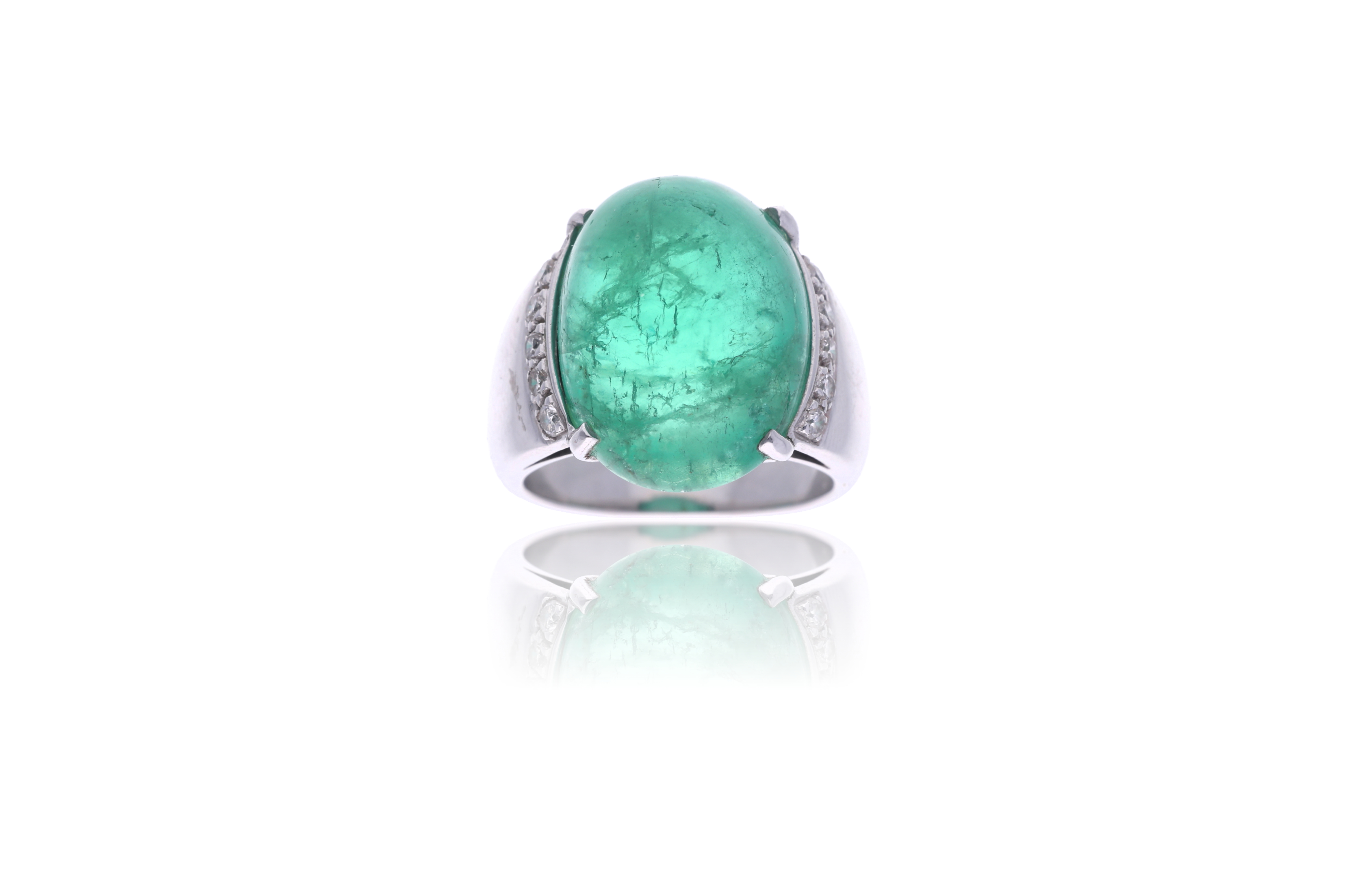 Anello con smeraldo e diamanti - Asta Preziosi