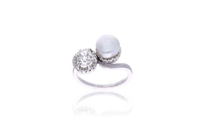 Anello con diamante e perla - Asta Preziosi Anello con diamante e perla - Asta Preziosi