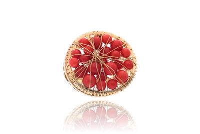 Anello con sfere in corallo - Asta Preziosi