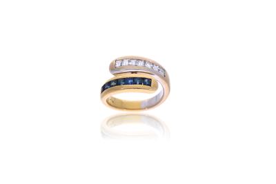 Anello con zaffiri e diamanti - Asta Preziosi Anello con zaffiri e diamanti - Asta Preziosi