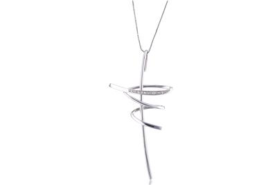 Collana e ciondolo con diamanti - Asta Preziosi