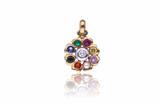Ciondolo con diamante, smeraldo zaffiri multicolor pietre - Asta Preziosi Ciondolo con diamante, smeraldo zaffiri multicolor pietre - Asta Preziosi
