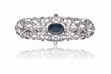 Spilla con zaffiro e diamanti - Asta Preziosi Spilla con zaffiro e diamanti - Asta Preziosi