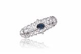 Spilla con zaffiro e diamanti - Asta Preziosi Spilla con zaffiro e diamanti - Asta Preziosi