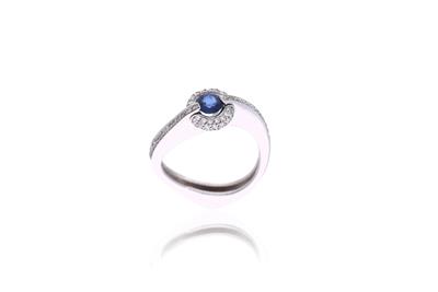Anello con zaffiro e diamnati - Asta Preziosi