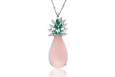 Collana e ciondolo con diamanti - Asta Preziosi