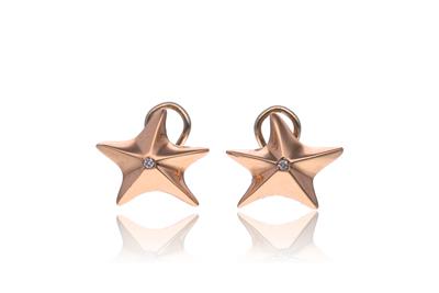 Orecchini in oro con diamanti - Asta Preziosi