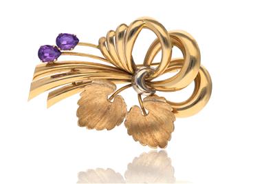 Spilla con pietre - Asta Preziosi