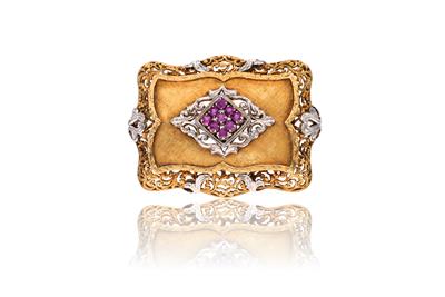 Spilla con rubini - Asta Preziosi