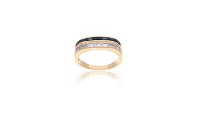 Anello con diamanti e zaffiri - Asta Preziosi Anello con diamanti e zaffiri - Asta Preziosi