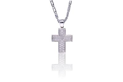 Collana e ciondolo a forma di croce con pietre - Asta Preziosi Collana e ciondolo a forma di croce con pietre - Asta Preziosi