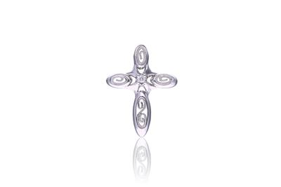 Ciondolo a croce con diamante - Asta Preziosi