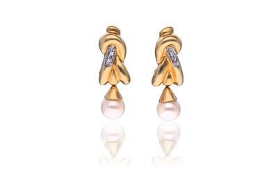 Paio di orecchini con diamanti - Asta Preziosi