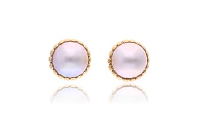 Paio di orecchini con perle mabè - Asta Preziosi