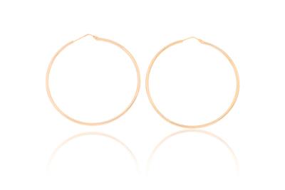 Paio di orecchini a cerchio, in oro - Asta Preziosi