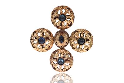 Spilla con pietre - Asta Preziosi