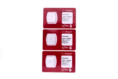 Tre diamanti taglio brillante - Asta Preziosi