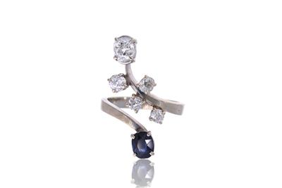 Anello con zaffiro e diamanti - Asta Preziosi