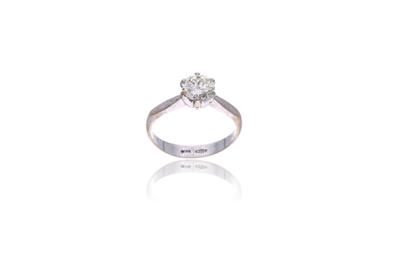 Anello con diamante taglio brillante - Asta Preziosi