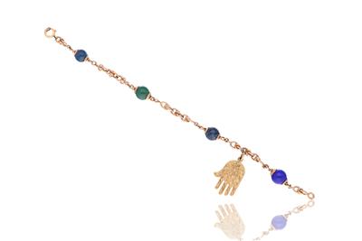 Bracciale con ciondolo e pietre - Asta Preziosi