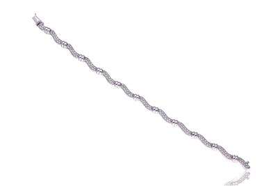 Bracciale in oro bianco con diamanti - Asta Preziosi