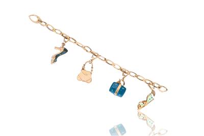 Bracciale in oro con charms - Asta Preziosi