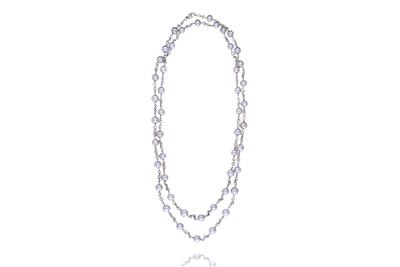 Collana in oro, perle e diamanti - Asta Preziosi