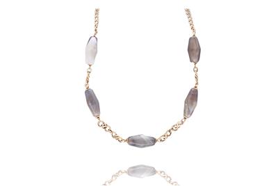 Collana in oro con pietre - Asta Preziosi