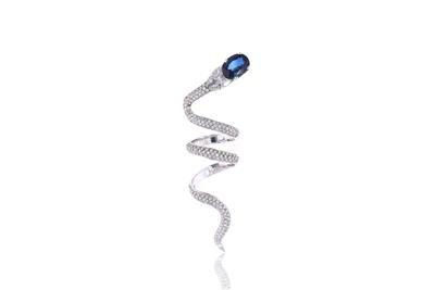 Anello con zaffiro e diamanti - Asta Preziosi