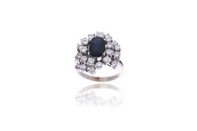 Anello con zaffiro e diamanti - Asta Preziosi