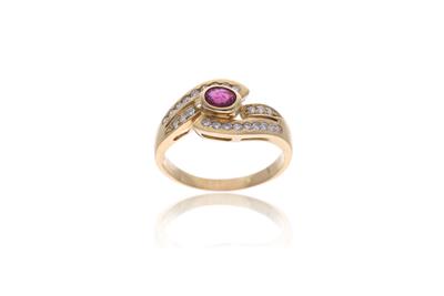 Anello con rubino e diamanti - Asta Preziosi