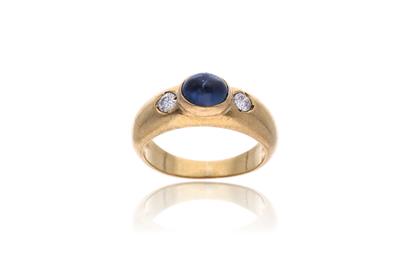 Anello con zaffiro e diamanti - Asta Preziosi