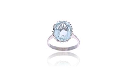 Anello in oro con acquamarina - Asta Preziosi