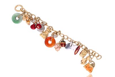 Bracciale charms in oro - Asta Preziosi