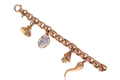 Bracciale con ciondoli e pietre - Asta Preziosi