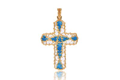 Ciondolo in oro e smalti - Asta Preziosi