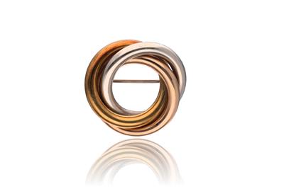 Spilla in oro a tre colori - Asta Preziosi