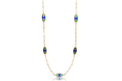 Collana in oro, con smalti - Asta Preziosi