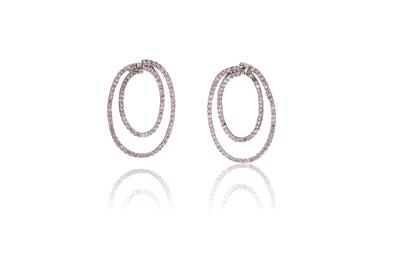 Paio di orecchini in oro, con diamnati - Asta Preziosi