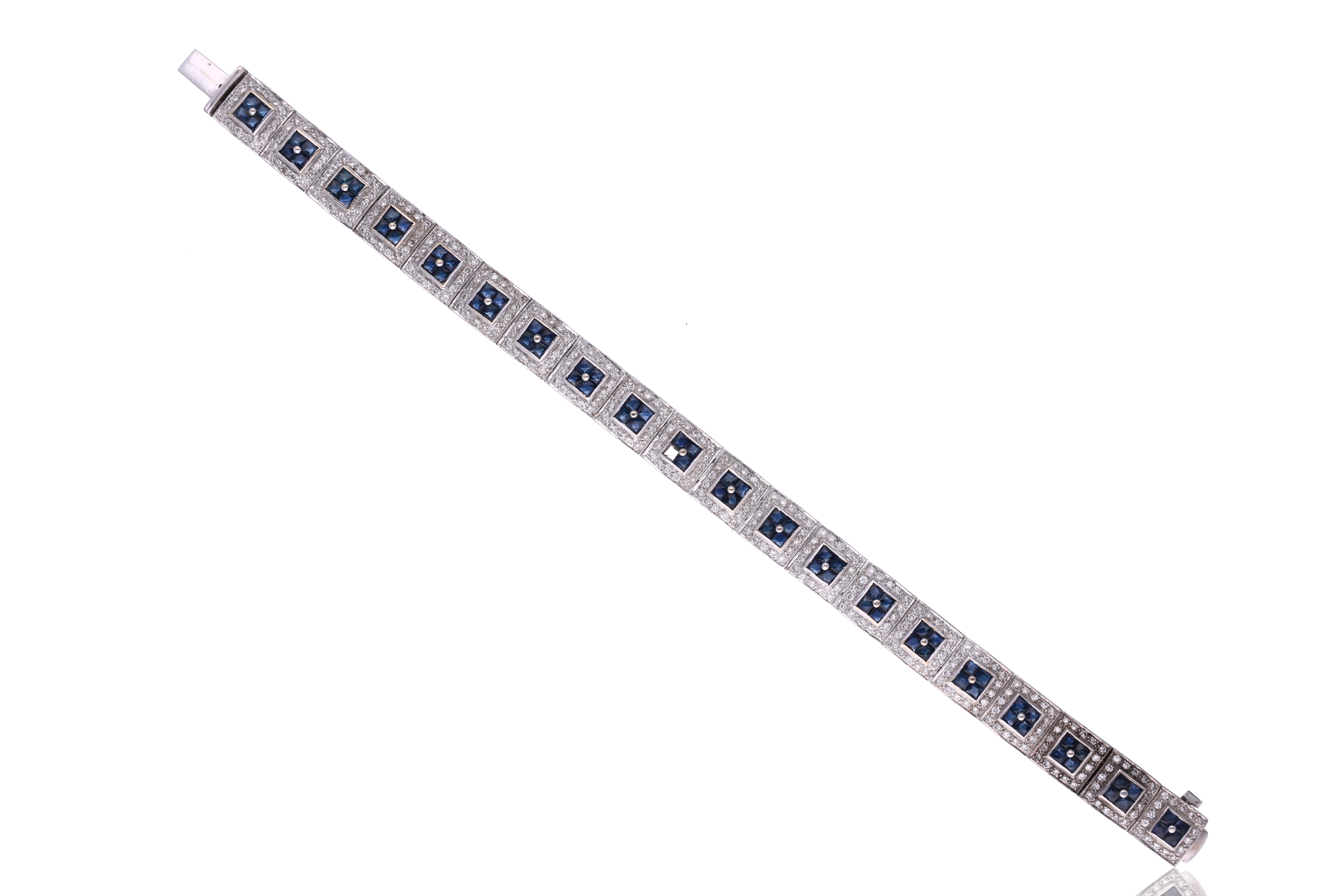 Bracciale con diamanti e zaffiri - Asta Preziosi
