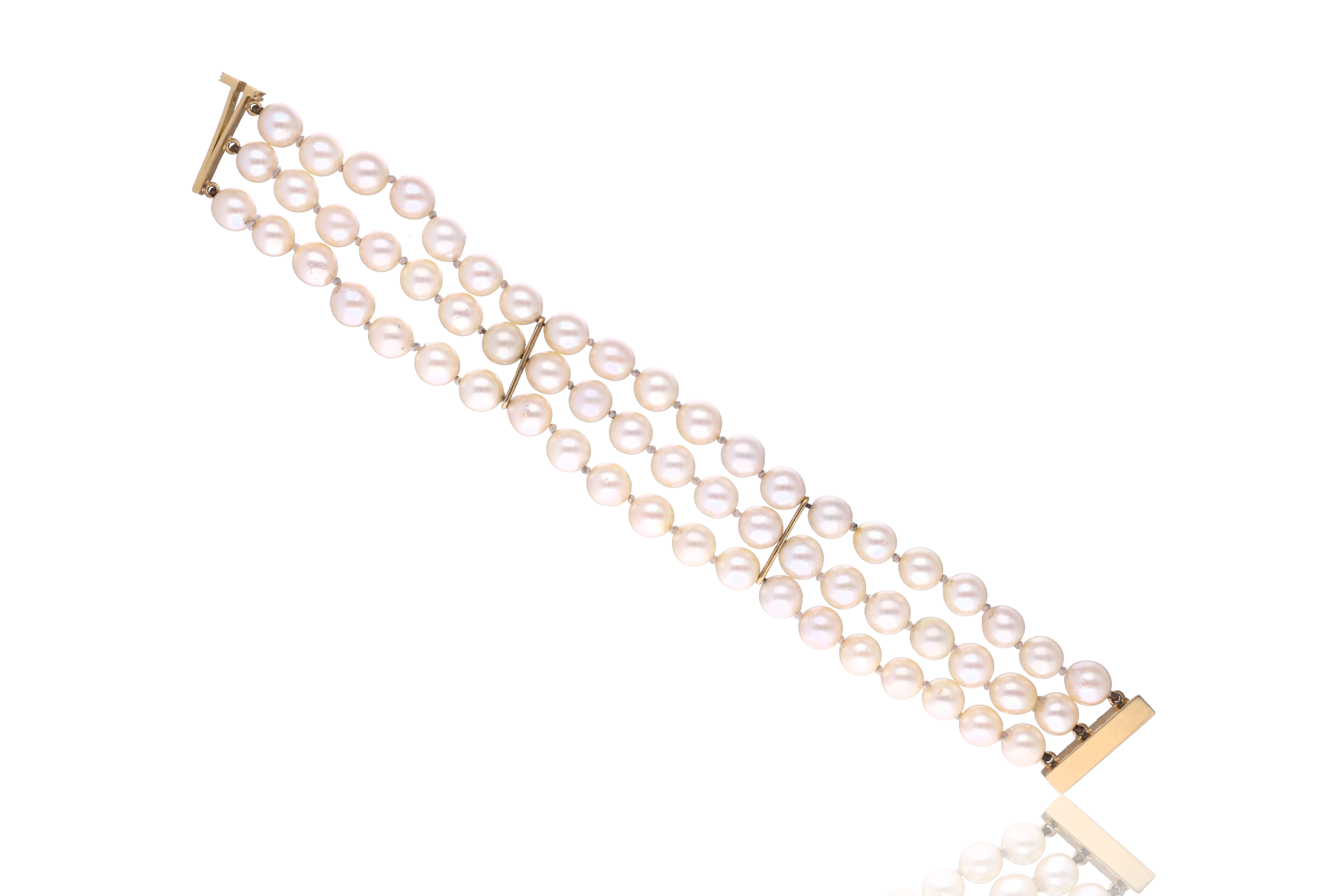 Bracciale di perle con inserti in oro - Asta Preziosi